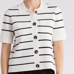 T Tahari Striped Cardigan